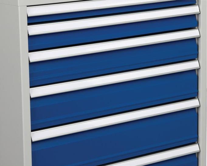 Produktbild Bedrunka & hirth Schubladenschrank H1019xB1005xT736mm grau/anthr. 6 Schubl. Vollauszug (100.50 cm, 118 cm)