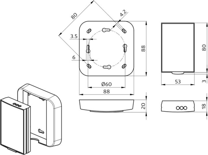 Actual product image BEG 92649 IR-RC-LD Remote control