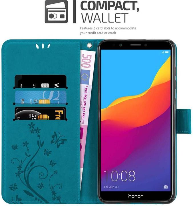 Image du produit Cadorabo Couverture du livre de fleurs (Huawei Y7 (2018))
