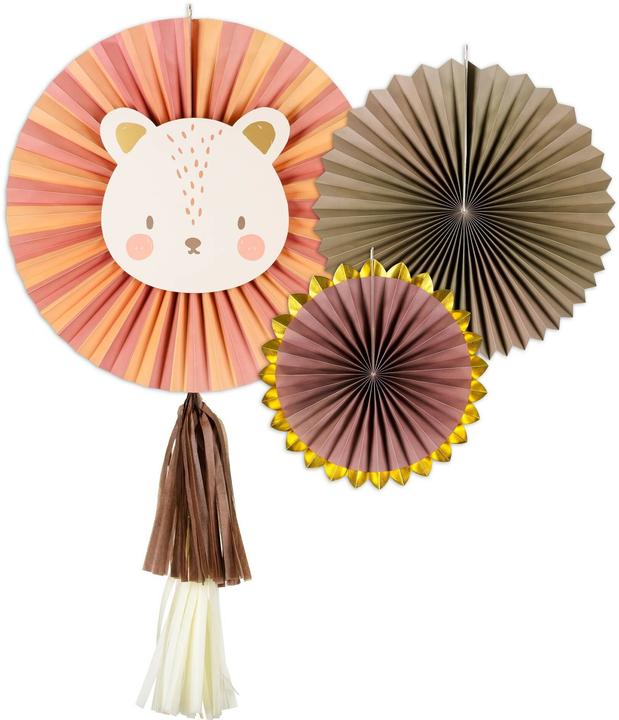 Image du produit Partydeco Rosettes Lion 3 pièces