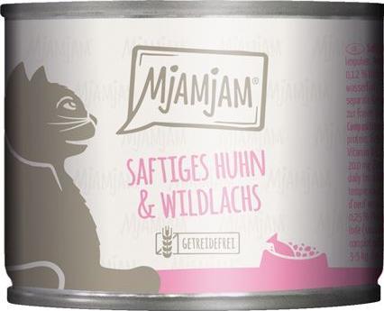 Image du produit Mjamjam Viande de poulet juteuse et saumon sauvage (Adulte, 1 pcs, 200 g)