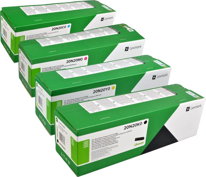 Actual product image Lexmark 4 Toner 20N20 Multipack K C M Y 4-coloured (M, C, Y, FC)