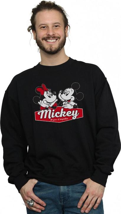Actual product image Disney Mens Mickie And Minnie 90 Years Sweatshirt (XL)