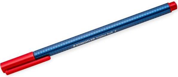 Actual product image Staedtler triplus ball 437 Triangular biros, single product, red, line width F (Red, 1 x)