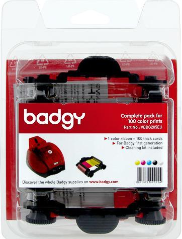 Actual product image Evolis Supply 100P f Badgy Printer Ribbon (Multicoloured)
