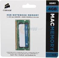 Produktbild Corsair Mac Memory (1 x 4GB, 1333 MHz, DDR3-RAM, SO-DIMM)