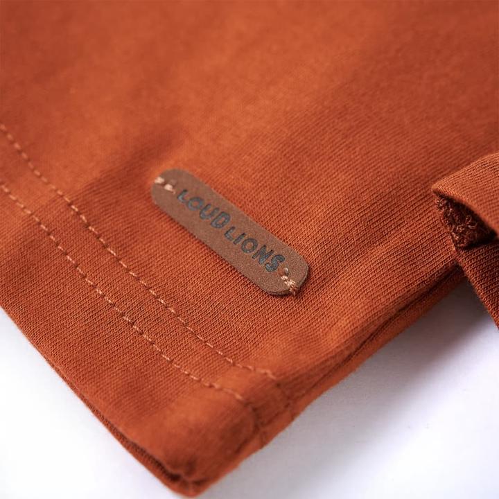 Image du produit VidaXL T-shirt manches longues enfant orange foncé 140,Matière : 100 (140)
