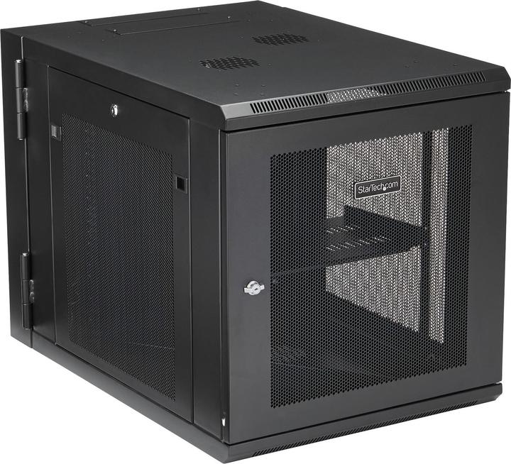StarTech 12HE Wandmontage Server Rack bis zu 81cm tief Gehäuse mit Scharnier Netzwerkschrank Server Schrank (12 HE, 19 Zoll Rack)