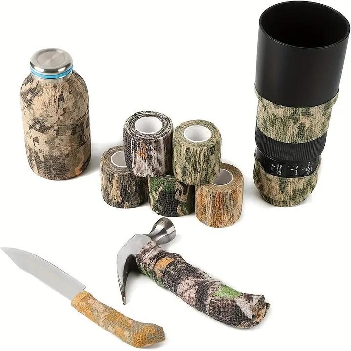 Actual product image S E 6Pc Assorted Camouflage Adhesive Free Wraps