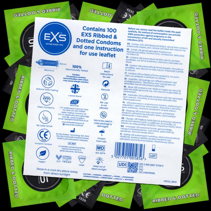 Actual product image EXS Ribbed & Dotted (100 pcs.)
