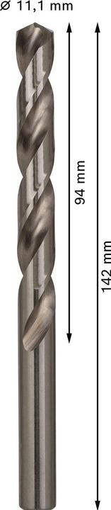 Actual product image Bosch Professional Zubehör PRO Metal HSS-G twist drill, 11.1 x 94 x 142 mm (11.1 mm)