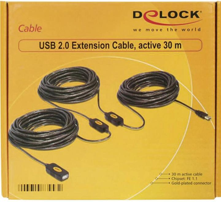 Actual product image Delock Extension cable USB 2.0 active (30 m, USB 2.0)