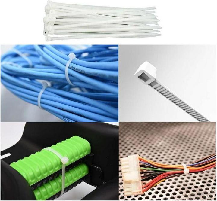 Image du produit Yato OPASKI PLASTIKOWE 700X9,0 50SZT. BIAŁE (Serre-câbles en plastique, 50 pcs)