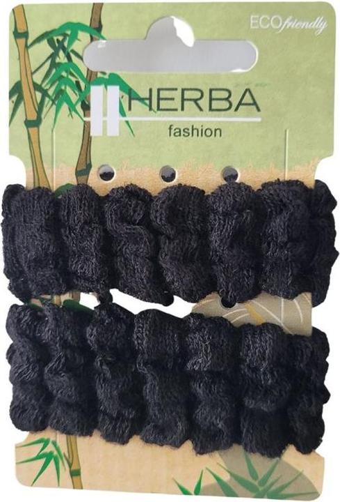 Produktbild Herba Ecofriendly Haarbinder, schwarz, Ø 6 cm, 2 pcs