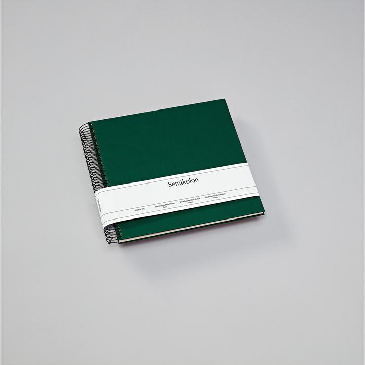 Actual product image Semikolon Photo album 23 x 24.5 cm dark green, 40 cream white pages (10 x 15 cm, 9 x 13 cm)