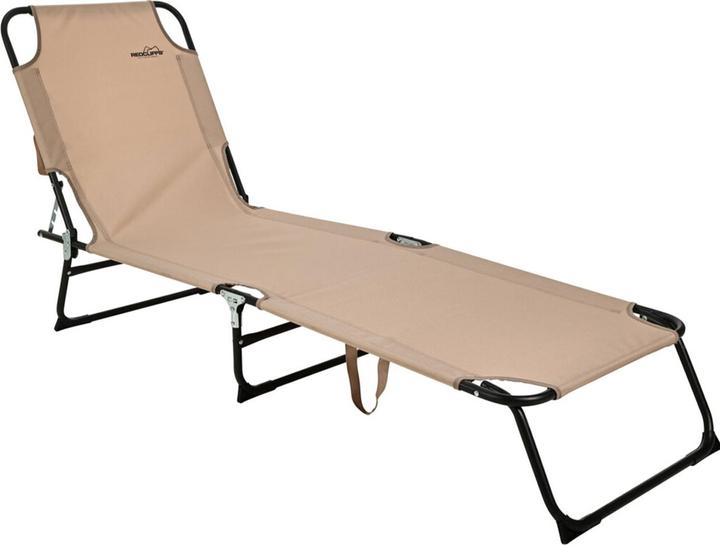 Image du produit H & S Collection Dreibein Sonnenliege, klappbar, beige (187 cm)