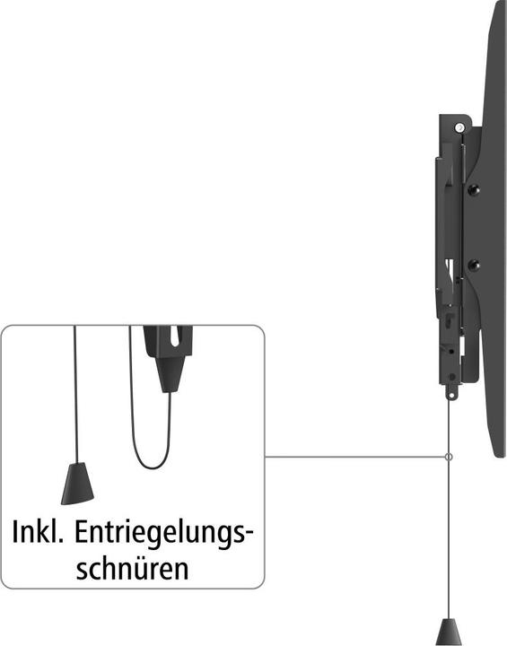 Image du produit Hama Support TV mural, inclinable, antivol 65 (Mur, 65", 50 kg)
