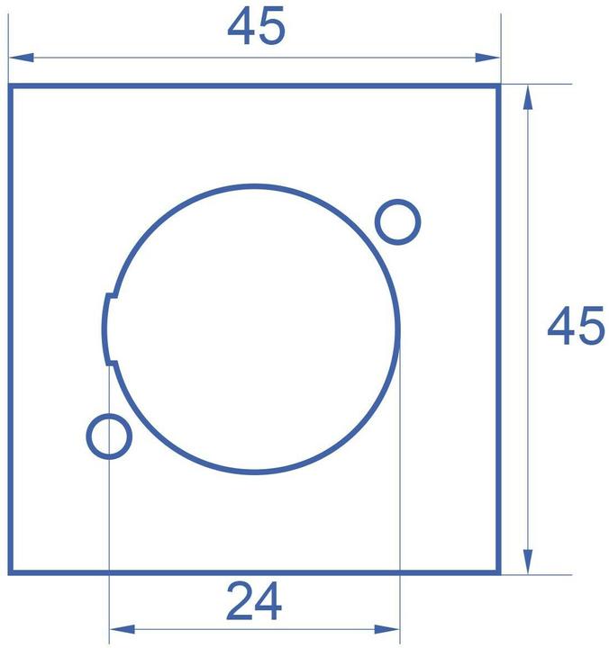 Produktbild Delock Easy 45 Modulblende Loch-Ausschnitt D-Typ, 45 x 45 mm 5 Stück schwarz (Wandhalterung)