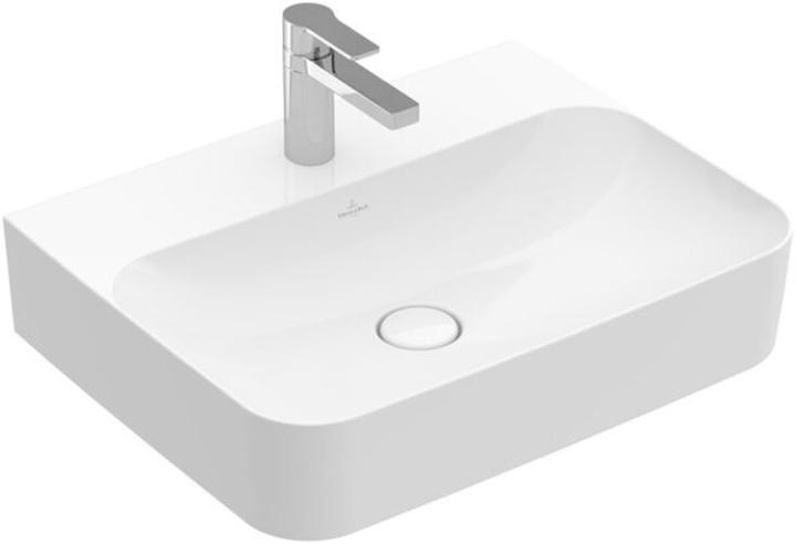 Villeroy & Boch V&B washbasin FINION with concealed overflow ViFlow 600x470mm white C+ (470 mm, 600 mm)