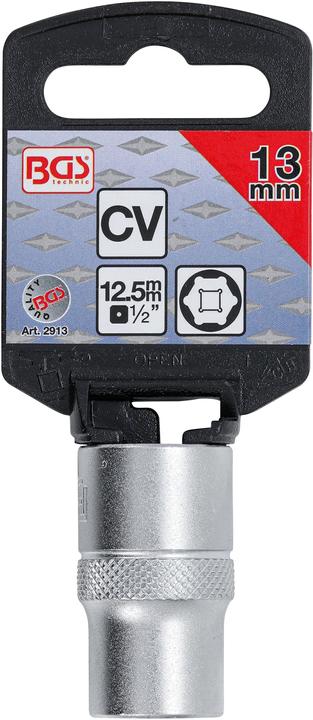 Produktbild BGS Steckschlüssel-Einsatz Sechskant Antrieb Innenvierkant 12,5 mm (1/2") SW 13 mm (13 mm)