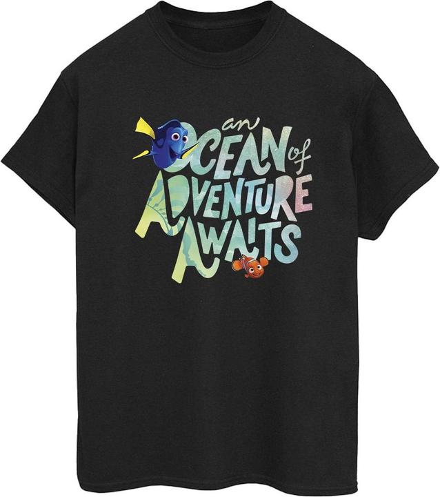 Actual product image Disney Womens/Ladies Finding Dory Ocean Of Adventure Cotton Boyfriend T-Shirt (XL)
