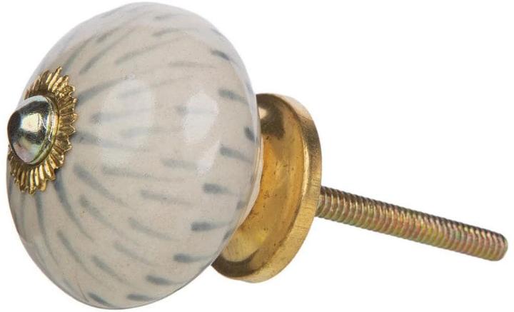 Produktbild Tranquillo Möbelgriff handgemacht, Ø 4 cm, Weiss/Gold