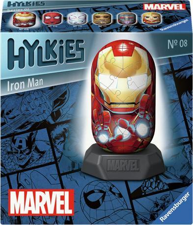Immagine prodotto Ravensburger Hylkies: La nuova serie di figure da collezione da assemblare da soli. Figura #08 - Iron Man - (54 pezzi)