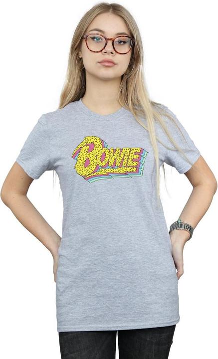 Immagine prodotto David Bowie Moonlight 90s Logo Maglietta Ampia Donna (S)