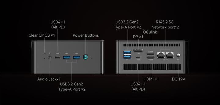 Immagine prodotto Minisforum UM890 Pro (AMD Ryzen 9 8945HS, 64 GB, 1000 GB)