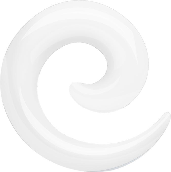 Actual product image Star Piercing Expansion spiral white (without brass, Acrylic)