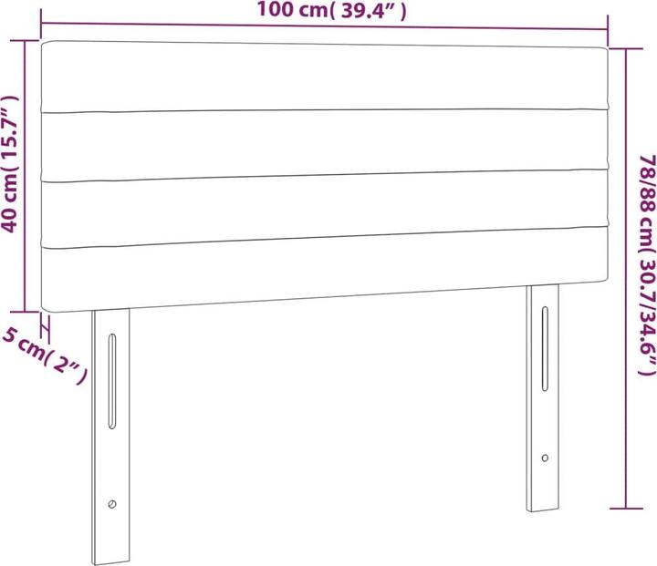 Actual product image VidaXL Daria (100 x 5 x 88 cm)