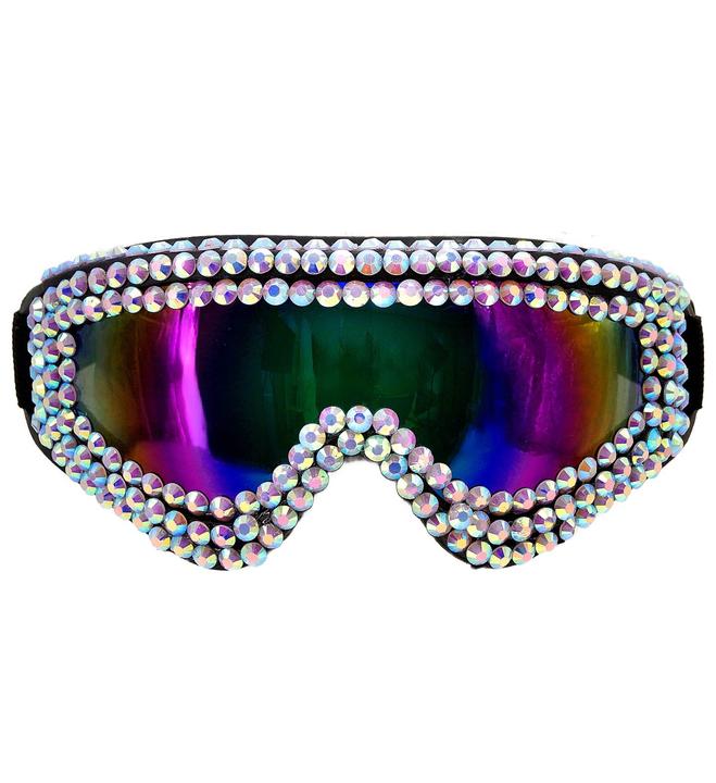 Widmann Lunettes de ski des années 80 ornées de strass