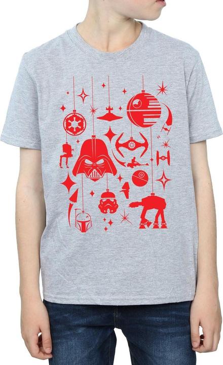 Actual product image Star Wars Boys Christmas Decorations T-Shirt (140, 146)