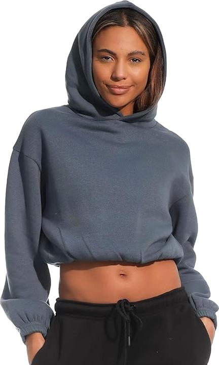 Actual product image Light and Shade Womens/Ladies Cropped Hoodie (M)