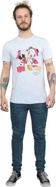 Actual product image Disney Mens Mickey And Minnie Christmas Kiss T-Shirt (XL)