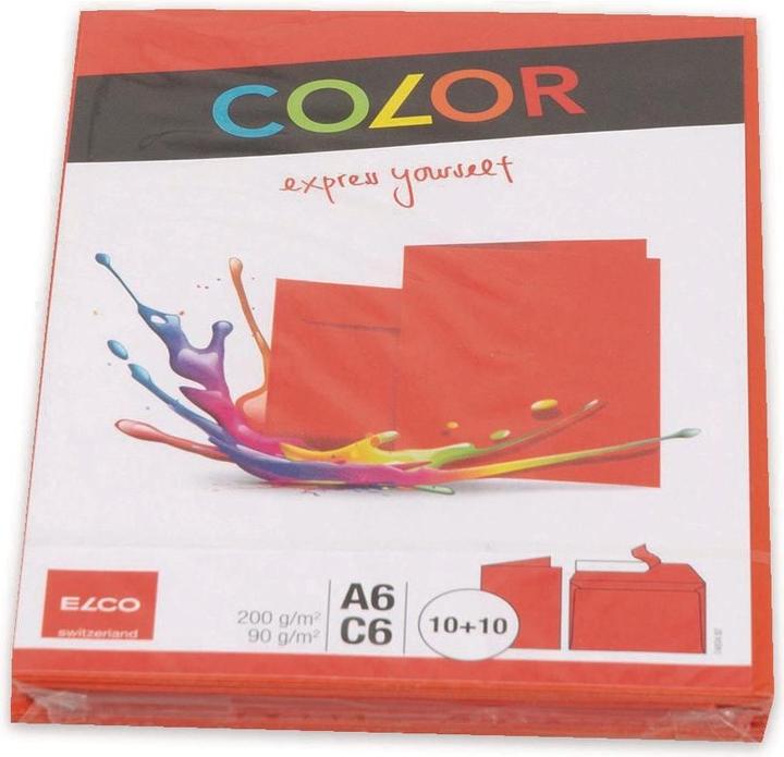 Immagine prodotto Elco Cartoncini doppi con busta  Color (A6, C6, 20 x)