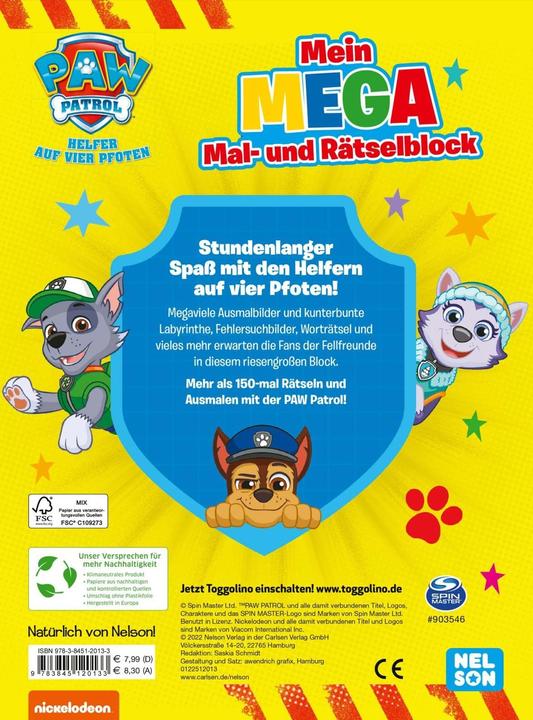 Actual product image PAW Patrol - My Mega Colouring and Puzzle Pad