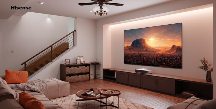 Produktbild Hisense 100L5HD inkl. 100" ALR Daylight Leinwand (4K, 2600 lm, 0.25:1)