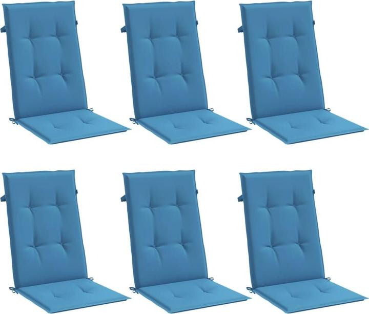 Image du produit VidaXL Coussins de sièges à haut dossier 6 pcs. tissu (120 x 50 x 4 cm)