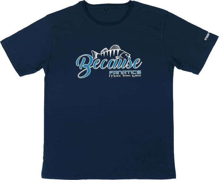 Produktbild Stucki Fishing Because Fanatics T-Shirt Blau (M)