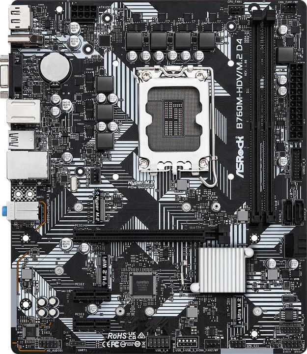 Produktbild AsRock B760M-HDV/M.2 D4 (LGA 1700, Intel B760, mATX)