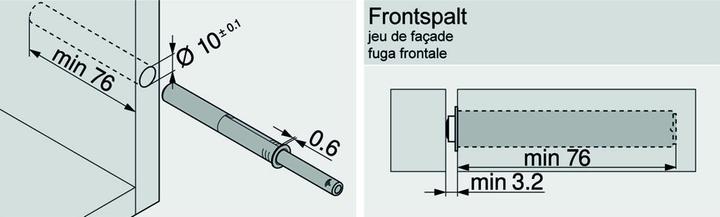 Actual product image Blum Tip-On