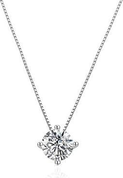 Actual product image Agato - Silver necklace with clear zircon AGT-N022W