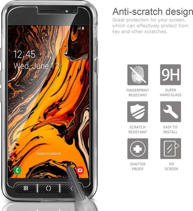 Produktbild Screenguard Samsung Galaxy XCover 4S Panzerglas Schutzfolie Case Friendly Design (1 Stück, Samsung Galaxy S21)