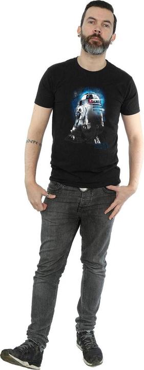 Immagine prodotto Star Wars Maglietta in cotone brossurato R2-D2 per uomo (L)