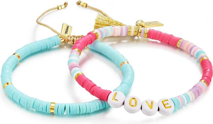 Image du produit Yokoamii Femme Amour Acier inoxydable Heishi perles or jaune - 30196 (22 cm, Acier inoxydable)