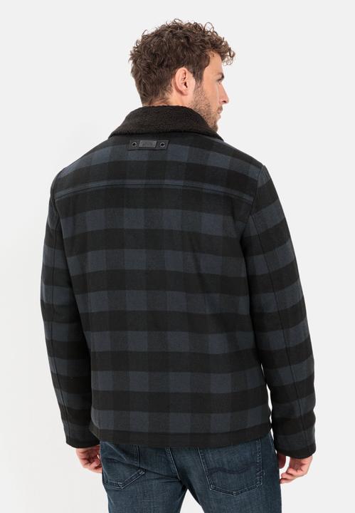 Produktbild Camel Active Karierte Übergangsjacke mit abnehmbarem Teddykragen (56)