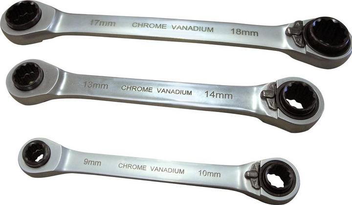 Actual product image Toolcraft Double Ratchet Ring Wrench-S (19 mm, 16 mm, 11 mm, 12 mm, 8 mm, 15 mm)