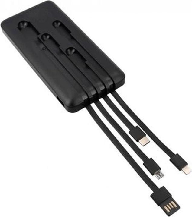 Produktbild Grab&Go Grab 'N Go USB-C + Lightning + MicroUSB Powerbank 10000 Mah Schwarz (10000 mAh)