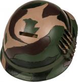 Ootb Spardose mit Schloss, Totenkopf mit Armyhelm & (15 x 14 cm)